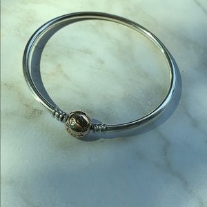 14k gold clasp Pandora bangle Bracelet